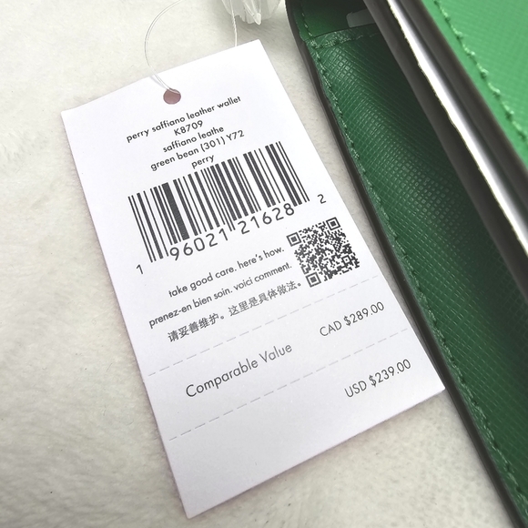 Kate Spade Perry Green Bean Leather Crossbody Bag - Picture 8 of 9